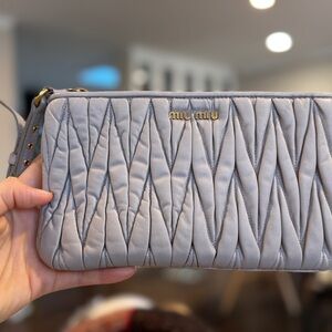 Miu Miu Grey Quilted Women's Bag